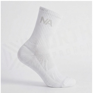 Crew <b>Socks</b> Geometric Pattern Blue Breathable Running <b>Socks</b> for Adults Spring Season - Product Image 3