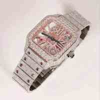 Modische Moissanit-Uhr Luxuriöser Bling Hip-Hop Schmuck Export