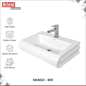 Lavabo de Cerámica Blanco de Diseño Moderno, Fabricado en India, para Uso Doméstico y Hotelero, para Compradores Globales - Product Image 2
