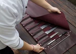 Bolsa de Cuero Personalizada para Cuchillos de Chef, Estuche de Almacenamiento Culinario Profesional, Organizador de Cuero Personalizado a Prueba de Olores - Product Image 4