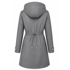 Abrigo Largo Impermeable para Mujer con Capucha, Chaqueta Cortavientos Ligera y Elegante, Logotipo Personalizado, Proveedor OEM - Product Image 4
