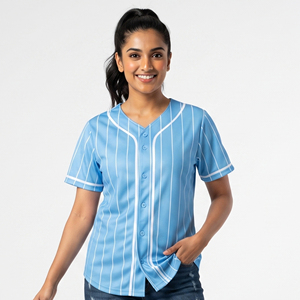 Custom Women's Baseball Jersey Breathable Women's Baseball Jersey Sublimation Printed Women's Button Up Baseball Jersey - Product Image 6
