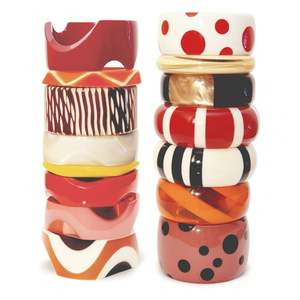 Fornituras de Joyería para Uso Diario, Brazaletes Minimalistas de Resina y Madera - Product Image 3