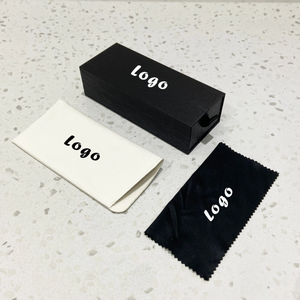 Boîte à lunettes en papier personnalisée avec logo, ensemble d'emballage pour lunettes de soleil avec laminage mat et doublure en éponge, couleurs personnalisables - Product Image 2