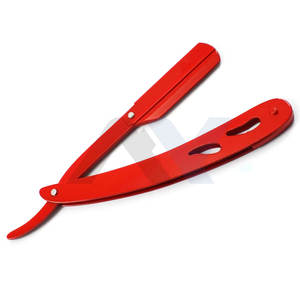 Kit de Rasage de Luxe Premium Professionnel pour Barbier, Rasoir à Main SHAVETTE pour Hommes, Visage, Maillot, Bras, Acier Rouge, Verrouillage à Levier - Product Image 5