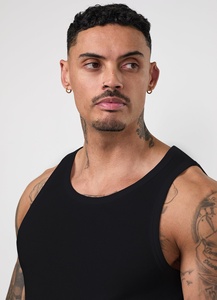 High Quality Sleeveless Summer Fitness Bodybuilding Gym Tank Tops Wholesale <b>Mens</b> <b>Singlet</b> Breathable Quick Dry Ribbed Cotton Vest - Product Image 4