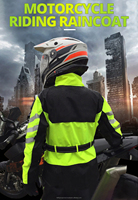 Impermeable reflectante para motocicleta, chaqueta de lluvia para motocicleta, traje de lluvia para hombre, impermeable para motocross.