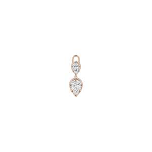 Dangle Ear Jackets Pear Cut Lab Grown Diamond Prong Set Two Stone Drop Charm <b>Hoop</b> Enhancers 10k 14k 18k Solid Gold Factory Price - Product Image 5