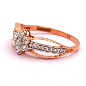 แหวนหมั้นทองคำขาวเพาะเลี้ยงในห้องปฏิบัติการ ได้รับการรับรองจาก IGI INGEMCO เพชรทรงบริลเลียนต์แบบฝังหนามเตย สไตล์คลาสสิก ทองคำบริสุทธิ์ 14K สำหรับผู้หญิง - Product Image 2