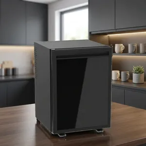 Mini <b>Fridge</b> with Compressor Compact Hotel Refrigerator Silent Cooling Mini <b>Bar</b> <b>Fridge</b> for Hotels Resorts Offices - Product Image 2