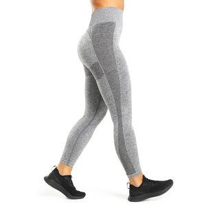 Leggings de sport pour femmes, taille haute, sans couture, extensibles, pour yoga, fitness et course à pied, tenue athlétique ajustée - Product Image 4