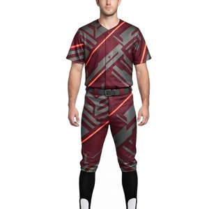 Ensemble uniforme de baseball de nouvelle conception, maillot et pantalon personnalisés, détails imprimés par sublimation modernes, polyester respirant, entraînement de baseball - Product Image 1