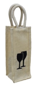 Sac en jute grande capacité pour bouteille de vin avec poignée en corde, fourre-tout décontracté pour courses et emballage cadeau - Product Image 3