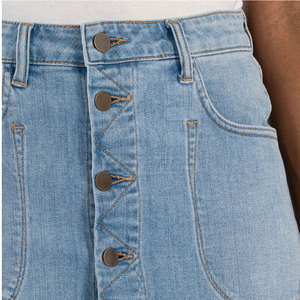 Falda Vaquera Moderna Informal y Transpirable de Algodón para Mujer con Tela Flexible, Estilo Veraniego a la Moda - Product Image 6