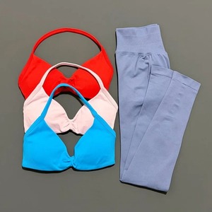 Ensembles pour femmes, ensemble 2 pièces, ensemble de sport pour femmes, ensemble de yoga, soutien-gorge dos nu, pantalon taille haute sans couture, vêtements de sport pour la gym - Product Image 3