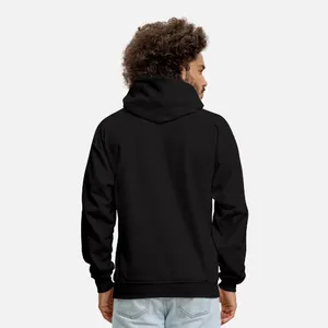 Sweat-shirt à capuche gris pour homme, coupe classique, décontracté, en coton tricoté, avec poche avant, pour l'automne - Product Image 6