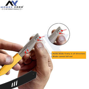 มีดโกนหนวดแบล็คโกลด์ - มีดโกนสำหรับช่างตัดผมมืออาชีพ ดีไซน์แบบเลื่อนออกได้ มีดโกนขอบตรงระดับพรีเมียมสำหรับผู้ชาย โกนได้อย่างละเอียด - Product Image 2