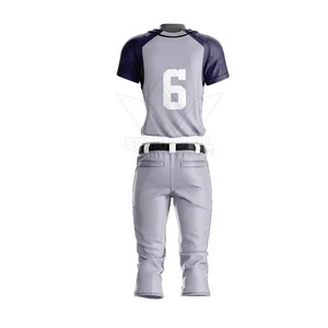 Uniforme de baseball personnalisé pour hommes avec impression de numéro et de logo, pantalon en jersey léger, vêtements de sport respirants en polyester - Product Image 3
