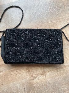 Pochette en toile ornée de perles, broderie artisanale haut de gamme, accessoires de mode pour femmes, pour soirée, mariage, célébration - Product Image 4