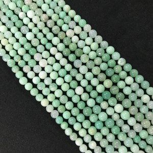 Cuentas Redondas Lisas de Crisoprasa 100% Naturales, Certificadas por IGI, Grado AA, de 7.5mm-8.5mm, Color Verde Piedra, Gemas Vivaaz con Fuego - Product Image 5