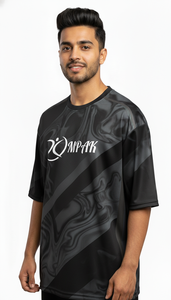 T-shirt oversize en sublimation pour homme, style streetwear urbain, décontracté, coupe ample, mode moderne. - Product Image 2