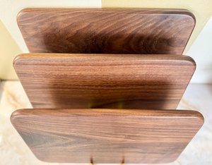 Handcrafted <b>Black</b> Acacia Wood Chopping Board Solid Kitchen Cutting Board Charcuterie Board Cum <b>Serving</b> <b>Tray</b> For Kitchen - Product Image 3