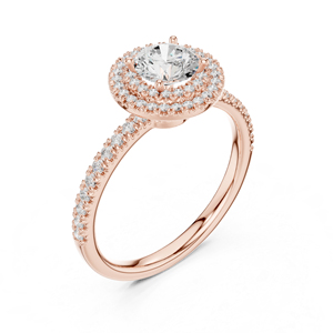 แหวนเพชรทรงกลมทองคำขาว 14K สำหรับผู้หญิง |   ของขวัญวันครบรอบ |   เพชรที่เพิ่งเพาะเลี้ยง - Product Image 4