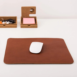 Tapis de souris rond en cuir véritable, tapis de souris personnalisé en cuir de vachette, tapis compact en cuir véritable pour ordinateur portable, idéal pour les voyages LMP-0032 - Product Image 1