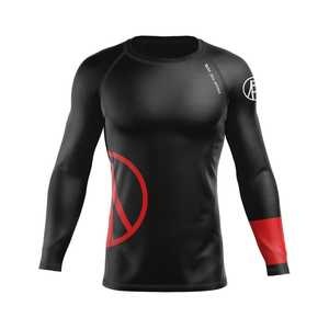 Rashguard OEM ODM Rashguard pour hommes, imprimé par sublimation, en spandex, Rashguard BJJ, Rashguard de gym, Rashguard de surf, Rashguard de plongée, Chemises de compression MMA - Product Image 3