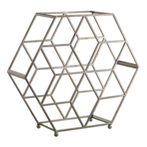 Moderno y Elegante Soporte para Botellas de Vino de Hierro Forjado Negro, Soporte de Almacenamiento de Vino de Metal Decorativo Independiente para el Hogar y el Bar - Product Image 4