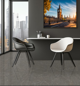 กระเบื้องปูพื้นและผนังลายไม้มะเกลือสีดำ พอร์ซเลน โมเดิร์น ผิวด้านขัดเงา สำหรับตกแต่งภายในบ้านหรู โรงแรม สำนักงาน ขนาด 60x120 ซม. หนา 8.5 มม. - Product Image 1