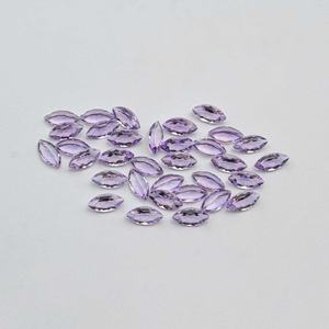 Piedra de forma de marquesa facetada de amatista Rosa Natural de 5x10mm, piedra suelta de amatista de claridad VVS de Fabricante Mayorista personalizado - Product Image 3