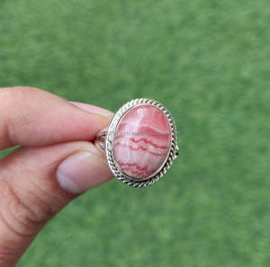 Anillo de Plata de Ley 925, anillo de piedras preciosas ovaladas, anillo bohemio, anillo de mujer para regalo, anillo de piedras preciosas, joyería hecha a mano, - Product Image 3