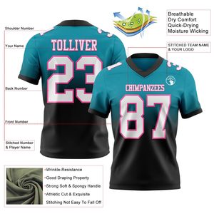 Camiseta de Fútbol Americano de Poliéster con Malla Sublimada, Personalizable con Nombre y Número del Jugador, Proveedor OEM, Ropa Deportiva para Equipos - Product Image 2