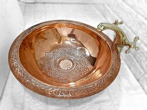 Fregadero de Cocina de Cobre Martillado Royal, Fregadero Rústico de Cobre Puro Heritage, Lavabo Imperial de Cobre Hecho a Mano - Product Image 4