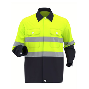 Custom Hi Vis Shirts <b>Orange</b> Long Sleeve Reflective <b>Polo</b> Shirt Safety Fire Resistant Workwear FR Work Shirt for Construction - Product Image 5