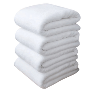 ผ้าขนหนูโรงแรมสีขาวผ้าฝ้ายเทอร์รี่ขายส่งจากโรงงานสำหรับห้องพักแขก - Product Image 1