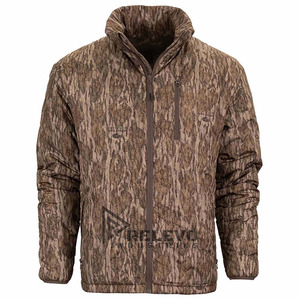 Custom Men's Camouflage <b>Fleece</b> <b>Jacket</b> Stand Collar Zipper Closure Windproof <b>Thick</b> Polyester Winter Outdoor Casual Wear - Product Image 1
