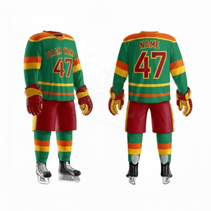 Camisetas de Hockey sobre Hielo Personalizadas de Alta Calidad al por Mayor |   Fábrica OEM |   Uniformes de Hockey Ligeros y Transpirables de Malla para Equipos con Logotipo - Product Image 1