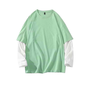 เสื้อยืดแขนยาวทรงโอเวอร์ไซส์สองชั้นสไตล์วินเทจคุณภาพสูง พิมพ์ลายดิจิทัล ผ้าฝ้าย 100% สำหรับทุกเพศ ผลิตในประเทศปากีสถาน - Product Image 4
