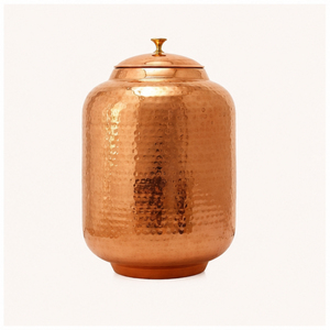 Distributeur d'eau en cuivre pur avec réservoir en cuivre martelé pour la maison, le bureau et la décoration de yoga – Matka en cuivre martelé - Product Image 3