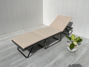 Tumbona Plegable de Acero Inoxidable Hecha a Mano en Vietnam, Moderna, Premium, Resistente, con Cojín de Poliéster, 1 Año de Garantía, para Jardín y Piscina - Product Image 4