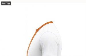เสื้อยืดกีฬาผู้ชาย สีส้มขาว พิมพ์ลายตามสั่ง - Product Image 1