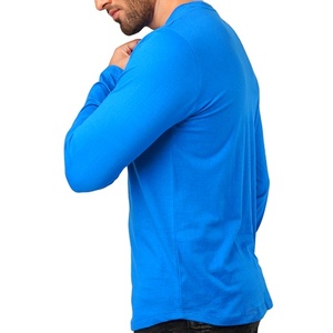 เสื้อยืดแขนยาวของผู้ชายเสื้อออกกำลังกายผ้าฝ้าย100% ระบายอากาศได้ไซส์ใหญ่พิเศษ - Product Image 3