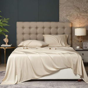 100% Organic Bamboo Fiber <b>Sheets</b> Set- Queen Size 300 Thread Count Soft Bed <b>Sheets</b> <b>Flat</b> <b>Fitted</b> <b>Sheet</b> Sets - Product Image 1