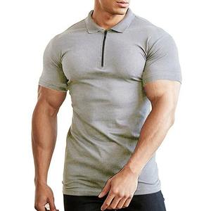 T-shirts de sport en coton pour hommes, coupe ajustée, style musculaire, vêtements de mode pour adultes, t-shirts de sport pour hommes de haute qualité, OEM - Product Image 1