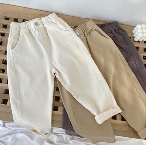 Pantalons décontractés pour enfants, garçons et filles, coupe droite, séchage rapide, taille haute, fermeture éclair, légers, printemps automne, en coton - Product Image 1