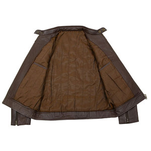 Veste en cuir pour homme ou veste de motard en cuir naturel style printemps-automne, coupe ajustée, vestes en cuir personnalisées - Product Image 4