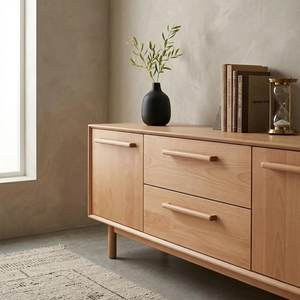 Handmade Wooden Finger <b>Pull</b> Natural Wood Cabinet Handle Rustic Minimal <b>Drawer</b> <b>Pull</b> Smooth Oak Furniture Handle Contemporary Wood - Product Image 5
