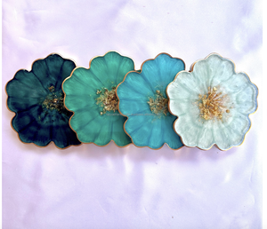 Posavasos de Resina Epoxi Redondo Hecho a Mano de Primera Calidad con Modelo de Ángel para Regalos Empresariales, Fácil de Limpiar - Product Image 1